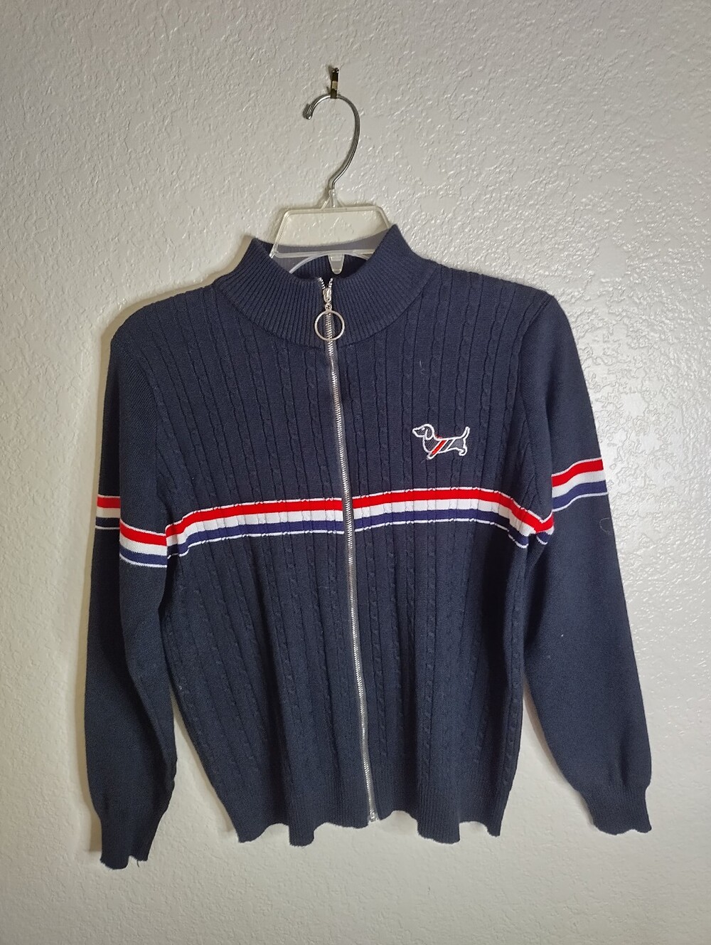 Thom Browne full zip sweater Weenie dog Unisex Women's L, Men's M